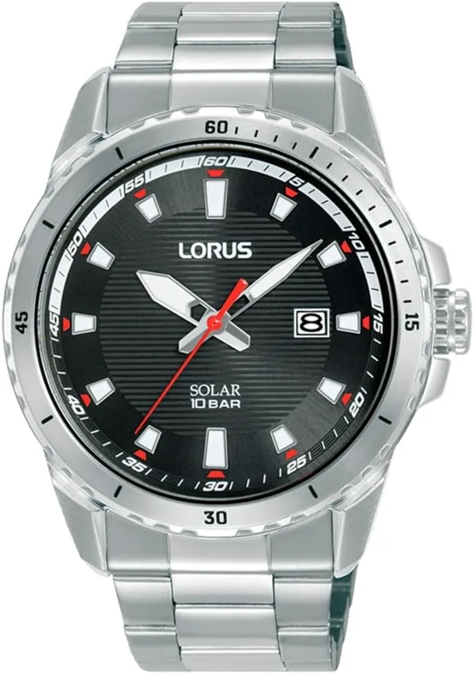 Lorus ▫️ Relógio analógico de quartzo para homem com bracelete em aço inoxidável