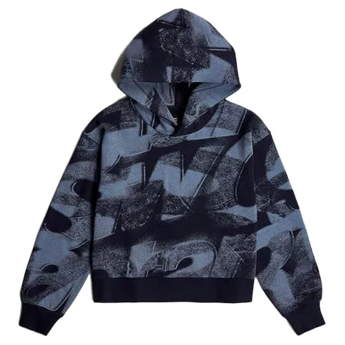 G-STAR ▫️ Camisola com capuz folgada e letras pintadas para mulher 3