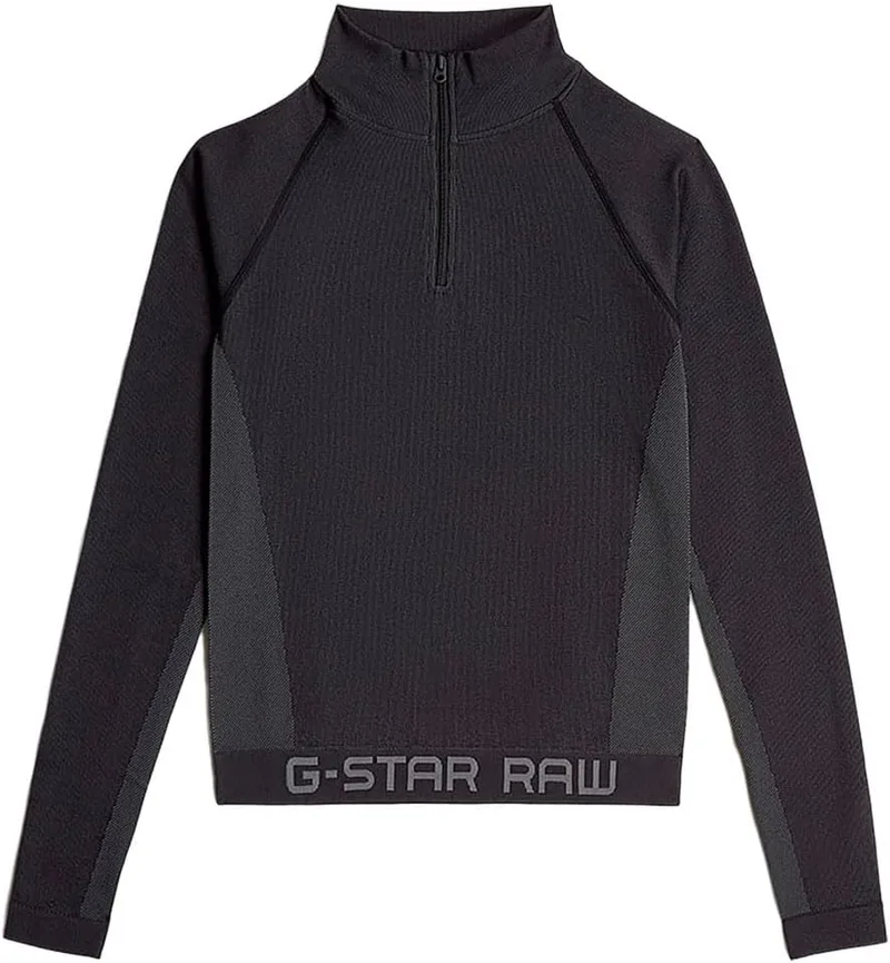 G-STAR ▫️ para mulher, top sem costuras com fecho, preto (dk Black D26341-D989-6484), XS