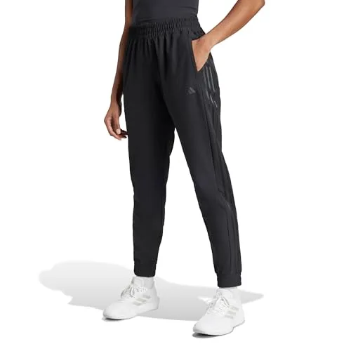 adidas ▫️ Calças Pacer Workout 3 Stripes Woven de cintura média - Calças para mulher 3