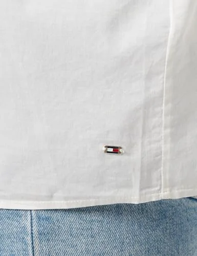 Tommy Hilfiger ▫️ Co Voile SS Top Ww0ww44470 Blusa de manga curta para mulher 4
