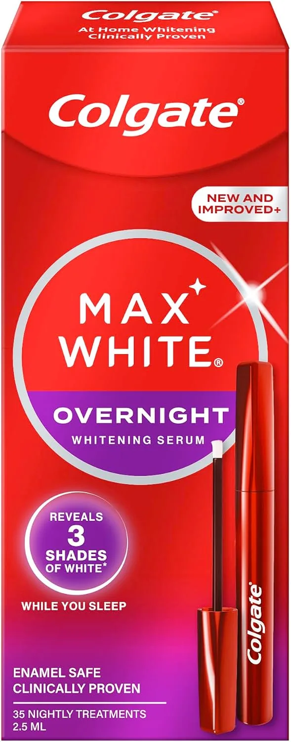 Colgate ▫️ Max White, Soro Branqueador Noturno para os Dentes, 2,5 ml