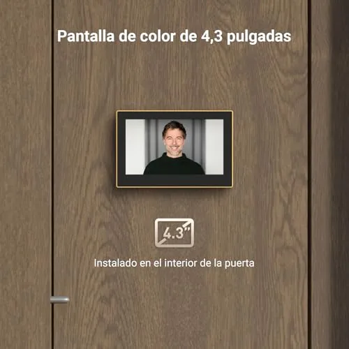 EZVIZ ▫️ Visor digital para porta com ecrã a cores de 4,3'', câmara de vídeo sem fios 1080P,Visão ao vivo de 146°, bateria recarregável de 2200 mAh, Wi-Fi de 2,4 GHz, SEM deteção de movimento, SEM visão noturna, CP2 4