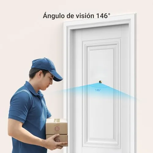 EZVIZ ▫️ Visor digital para porta com ecrã a cores de 4,3'', câmara de vídeo sem fios 1080P,Visão ao vivo de 146°, bateria recarregável de 2200 mAh, Wi-Fi de 2,4 GHz, SEM deteção de movimento, SEM visão noturna, CP2 5