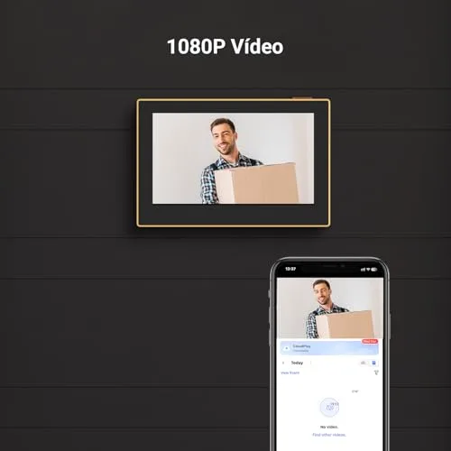 EZVIZ ▫️ Visor digital para porta com ecrã a cores de 4,3'', câmara de vídeo sem fios 1080P,Visão ao vivo de 146°, bateria recarregável de 2200 mAh, Wi-Fi de 2,4 GHz, SEM deteção de movimento, SEM visão noturna, CP2 6