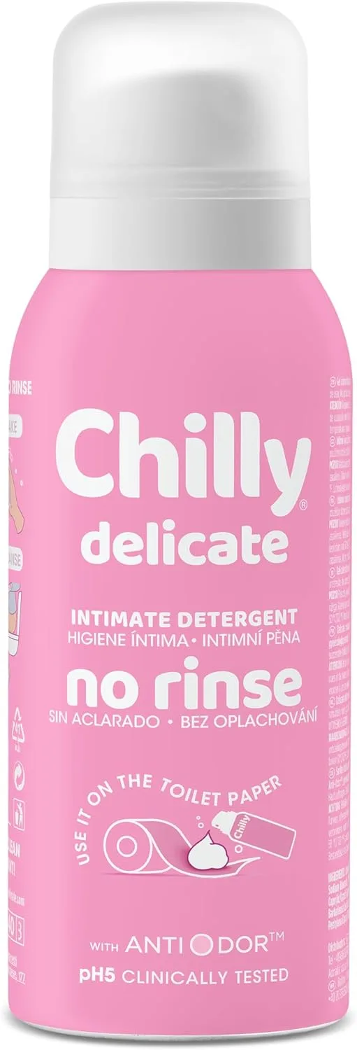 Chilly ▫️ Espuma de limpeza íntima sem enxaguamento Delicate