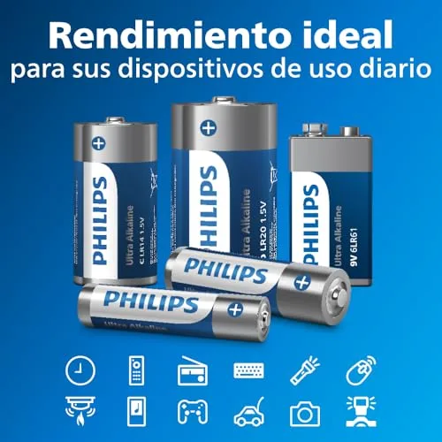 PHILIPS ▫️ Ultra D, pilhas alcalinas LR20, alta capacidade para flashes e dispositivos de grandes dimensões, embalagem de 20 unidades 4