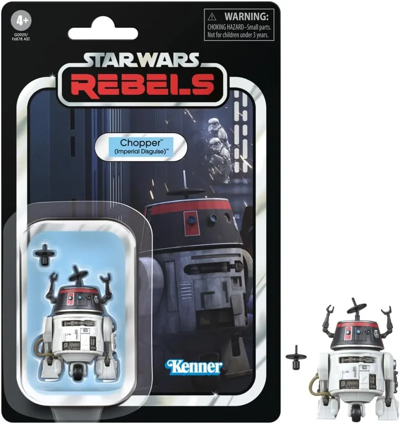 Star Wars ▫️ Coleção Vintage, Chopper (disfarce imperial), Rebels, figura de ação de 9,5 cm