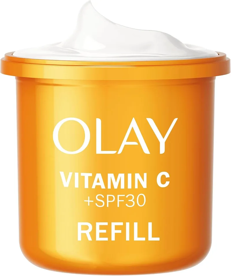 Olay ▫️ Vitamin C Creme Facial de Dia Antimanchas FPS 30 Recarga, 50 ml | Com niacinamida, uniformiza e hidrata, fórmula não oleosa nem pegajosa