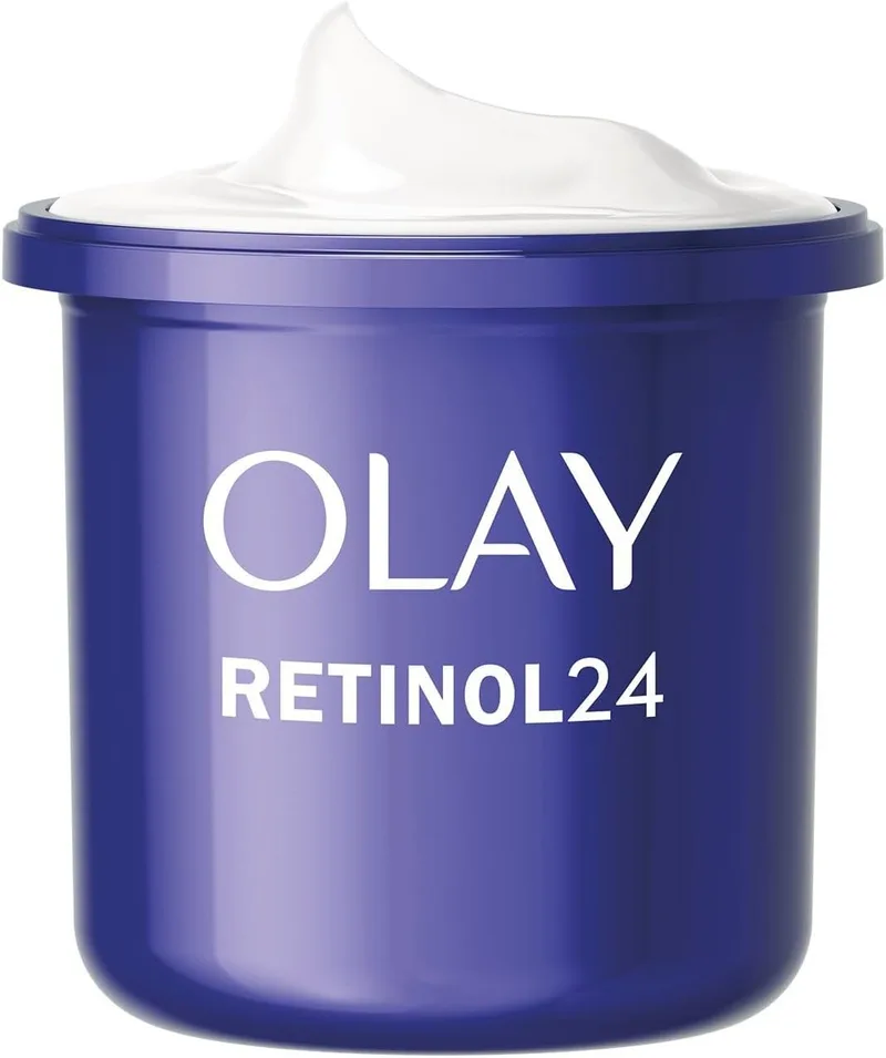 Olay ▫️ Retinol 24 Creme Facial Noturno Hidratante Antirrugas, 50 ml | Formato de recarga, vitamina E antioxidante, suaviza e renova, fórmula não oleosa de rápida absorção