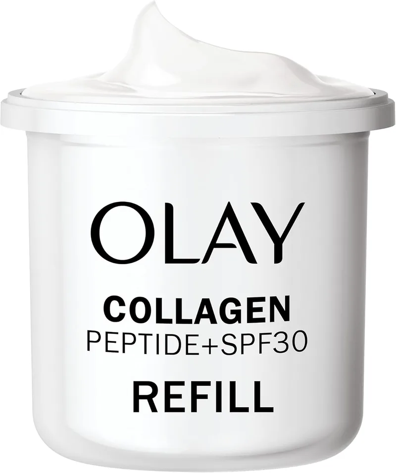 Olay ▫️ Collagen Peptide Creme Facial de Dia FPS 30 Recarga, 50 ml | Niacinamida com 99% de pureza, fortalece, restaura e hidrata