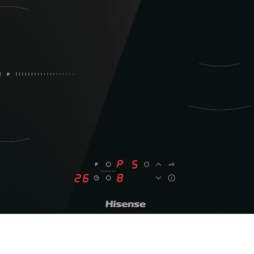 Hisense ▫️ HI6311BSCE - Placa de indução, 29 cm, vitrocerâmica, 3 bicos, 7200 W, aquecimento rápido Power Boost, controlo tátil, zona expansível 5