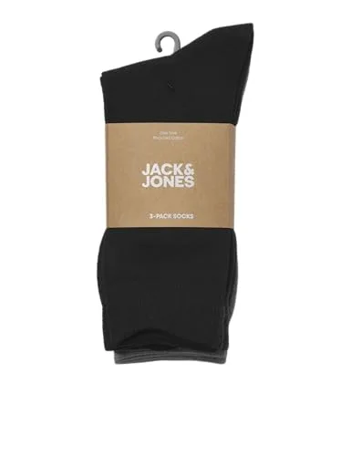 JACK & JONES ▫️ Meias Jacordinary, Conjunto de 3, Preto, Tamanho único 2