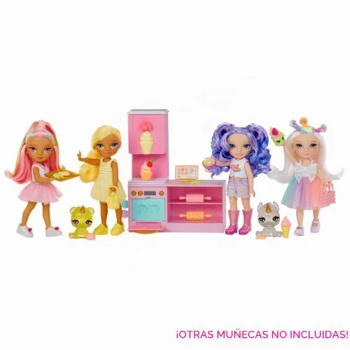 RAINBOW HIGH ▫️ Conjunto de brinquedos Littles Dessert Shop com Kandy - Inclui uma pequena boneca rosa de 14 cm; faz gelados e doces; para crianças com mais de 4 anos 6