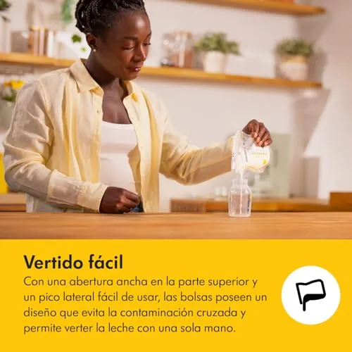 Medela ▫️ Sacos de armazenamento de leite materno Easy Pour sacos descartáveis de 210 ml, à prova de fugas, protegem os nutrientes do leite, sem BPA, embalagem de 100 unidades, em exclusivo na Amazon 6