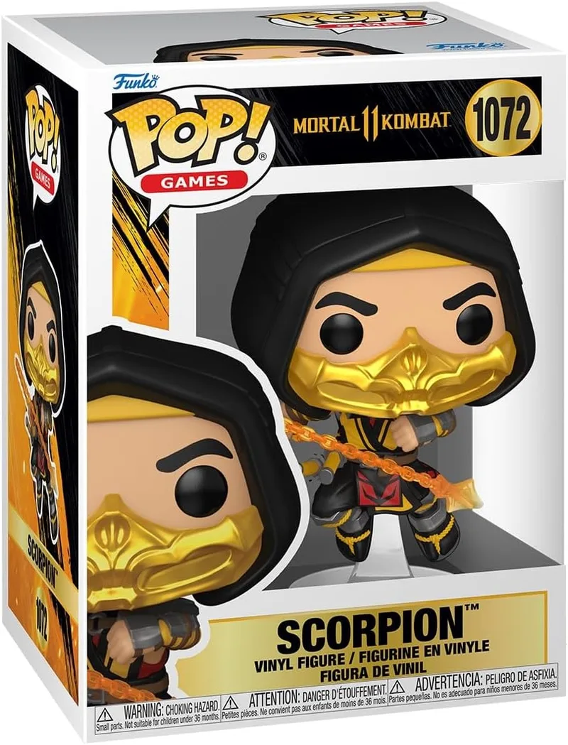 Funko ▫️ Pop! Games: Mortal Kombat 11 - Scorpion | Produtos oficiais de videojogos - Figura de vinil colecionável para decoração - Presente geek de aniversário