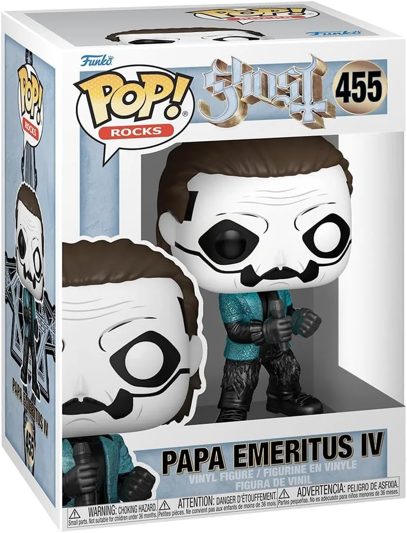 Funko ▫️ Pop! Rocks: Ghost Glam - Papa - Glitter | Produtos oficiais de música - Figura de vinil colecionável para decoração - Presente geek de aniversário