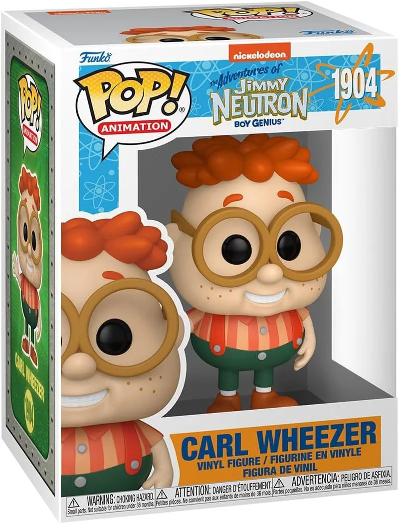 Funko ▫️ Pop! Animação: Jimmy Neutron - Carl Wheezer - Figura de Vinil Colecionável - Ideia para Prenda - Mercadoria Oficial - Brinquedos para Crianças e Adultos - Fãs de TV - Bonecos Coleccionáveis