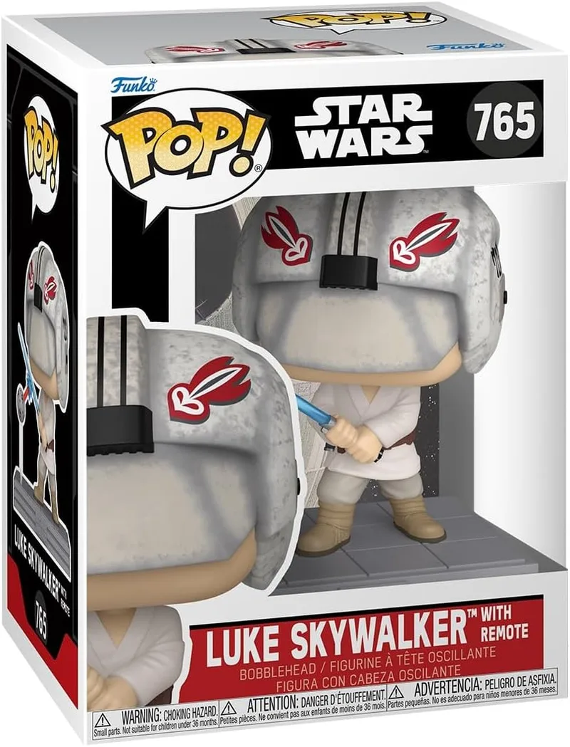 Funko ▫️ Pop! Star Wars: Luke Skywalker com Comando - Figura de Vinil Colecionável - Ideia para Prenda - Mercadoria Oficial - Brinquedos para Crianças e Adultos - Figura de Modelo Colecionável e de Exposição
