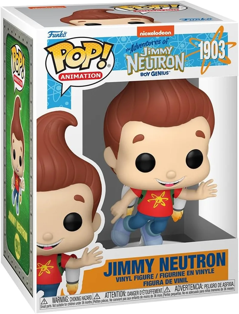 Funko ▫️ Pop! Animation: Jimmy Neutron - Jimmy - Figura de vinil colecionável - Ideia para presente - Produtos oficiais - Brinquedos para crianças e adultos - Fãs de séries de TV - Boneco para colecionadores e exposição