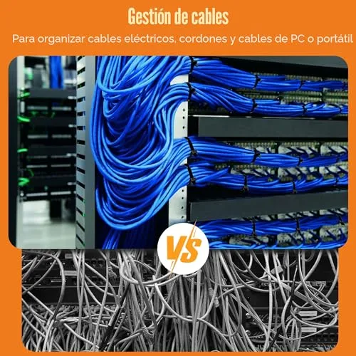 Hosuni ▫️ Braçadeiras de Plástico, Braçadeiras para cabos profissionais, braçadeiras pretas, resistência à tração de 18 kg, resistentes aos raios UV para uso interior e exterior (100/150/200/300 mm (1000 unidades)) 6