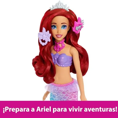 Mattel ▫️ Boneca de Moda da Princesa Ariel da Disney, a Sereia, com Penteadeira Surpresa 5