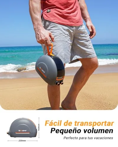 Woowind ▫️ NW10 Bomba Elétrica de 20 PSI para SUP, Paddle Surf, Caiaques, Colchões, Barcos Insufláveis, Alta Pressão com Conector de 12 V CC Tipo C, Inflador Inteligente Rápido e Desligamento Automático 4