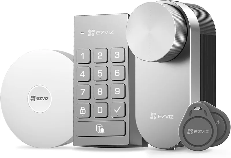 EZVIZ ▫️ Fechadura inteligente com WiFi, fechadura eletrónica automática com instalação DIY, modo de privacidade com gestão de utilizador através de aplicação, inspeção do estado da fechadura, bloqueio automático, DL01 Pro