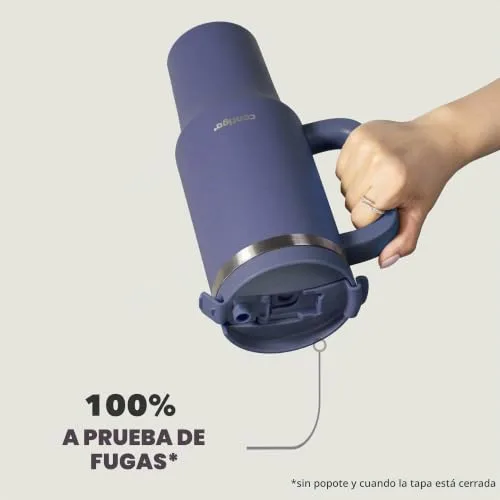 Contigo ▫️ Garrafa térmica de 1200 ml com pega e palhinha, Idigo 4