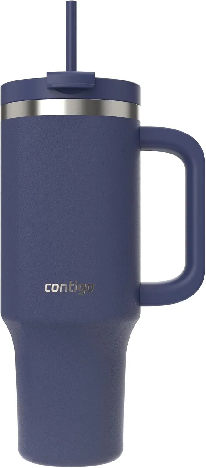 Contigo ▫️ Garrafa térmica de 1200 ml com pega e palhinha, Idigo