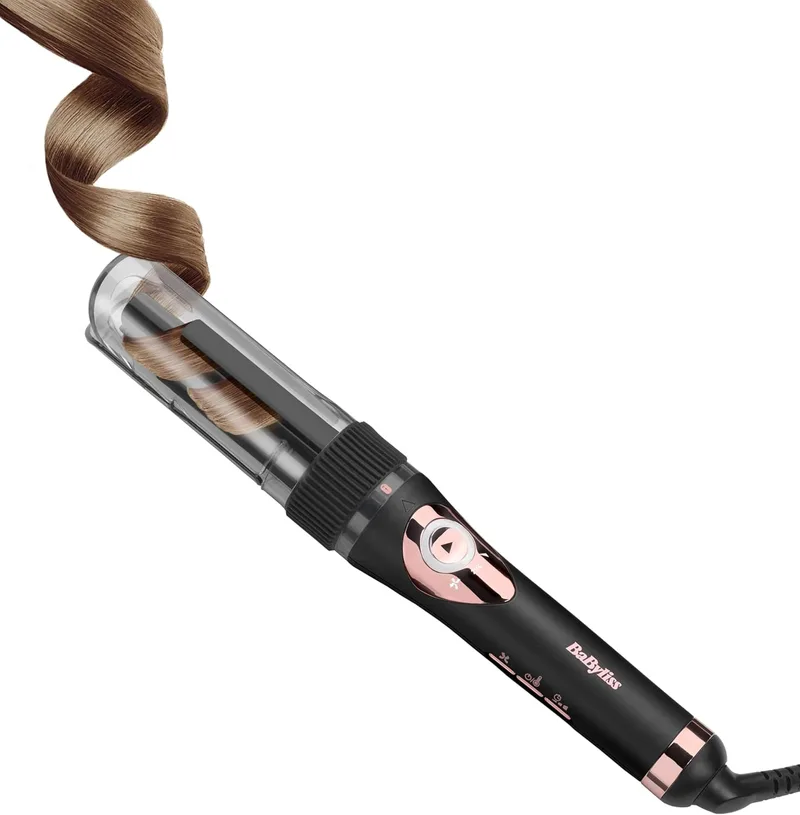 BaByliss ▫️ Curl Secret Lite - Modelador automático, penteado rápido e fácil, 5 níveis de calor até 210 °C, ondas soltas, caracóis duradouros, penteados fáceis, preto e ouro rosa, C1031E