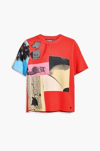 Desigual ▫️ Camisola TS_Red_Collage_Lacroix para mulher 5