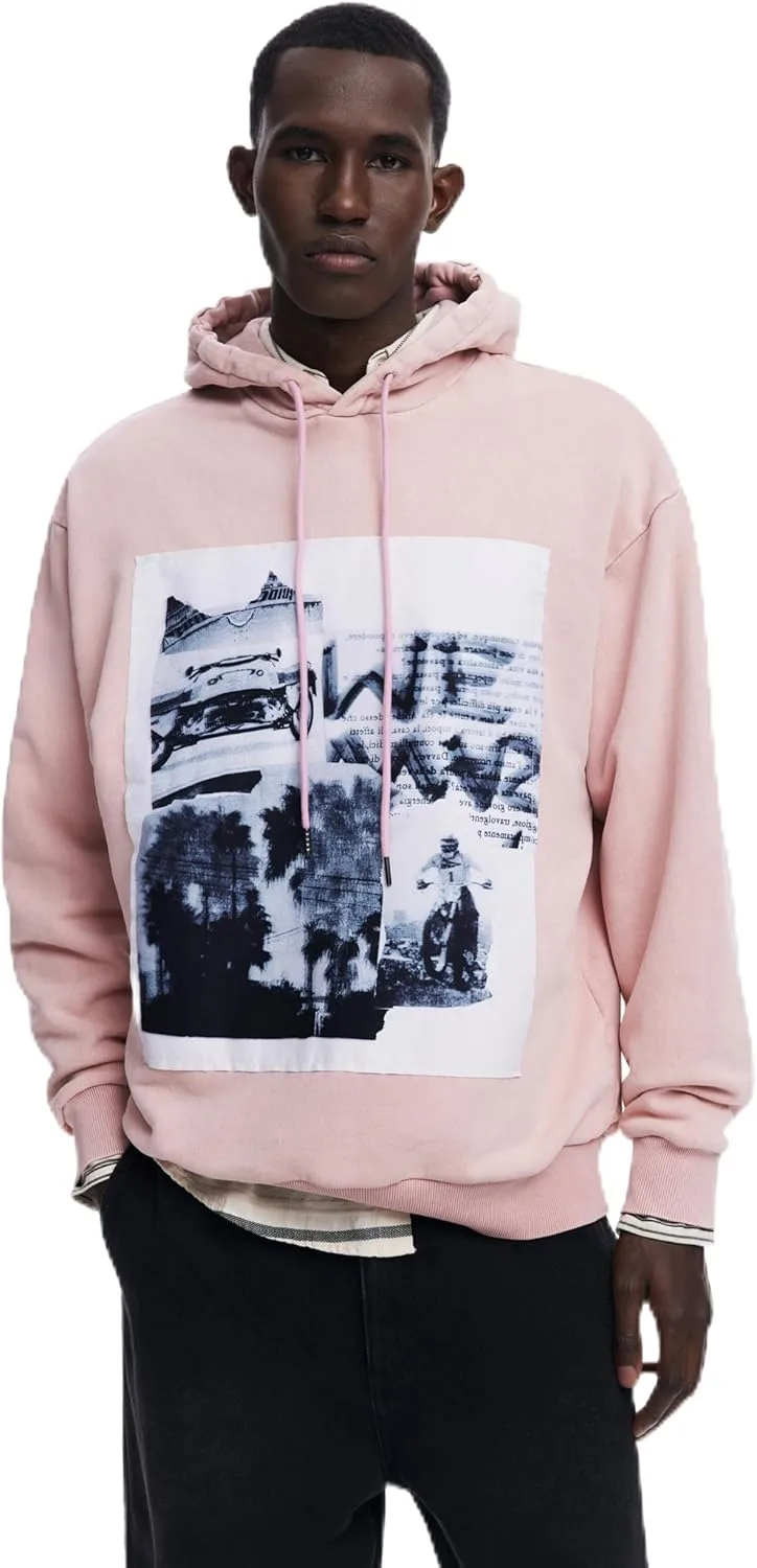 Desigual ▫️ Sweat_Pink Sweatshirt for Man