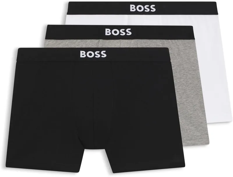 BOSS ▫️ Boxerbr 3p One 10272529 01 Cueca Boxer Masculina Revisão (Embalagem de 3)