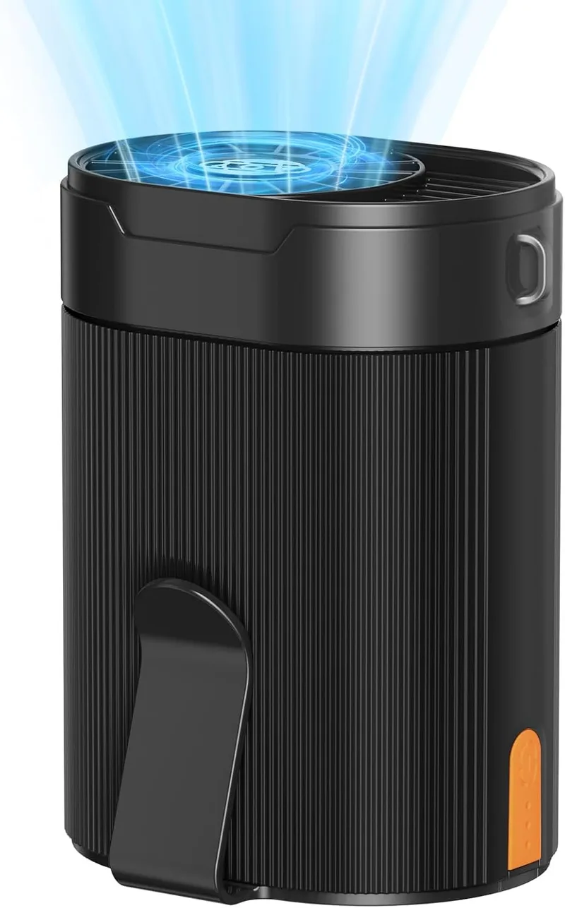COZOME ▫️ Ventilador portátil de cintura/gola, bateria de 3000mAh com 25H de duração, Turbo 6600RPM 4 velocidades ajustável mãos-livres para caminhadas, exterior, trabalho -Fan Cooler Summer Gift