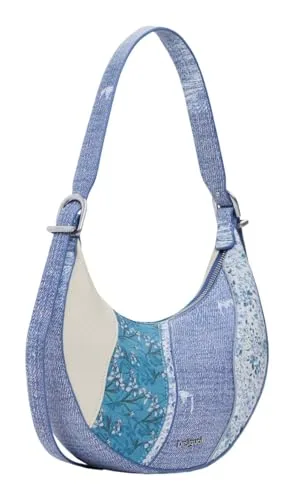 Desigual ▫️ Mala de ombro Bijou Cascais Shoulder Bag Tutti Fruti azul claro 2
