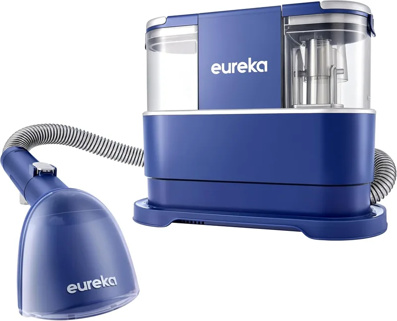 EUREKA ▫️ NEY100 Gen2 Aspirador de Água para Estofos, Aspirador e Limpador a Água, Aspirador com Solução de Limpeza, Máquina para Limpar Estofos, Tapetes, Sofás, Colchões, Alcatifas, Escadas e Automóveis, Azul