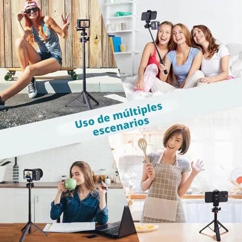 ULANZI ▫️ MT-73 Mini-tripé para câmara 54 cm/21,6 pol. - Pequeno, com parafuso de 1/4'' - Compatível com câmaras compactas - Ideal para viagens e para levar no bolso 6