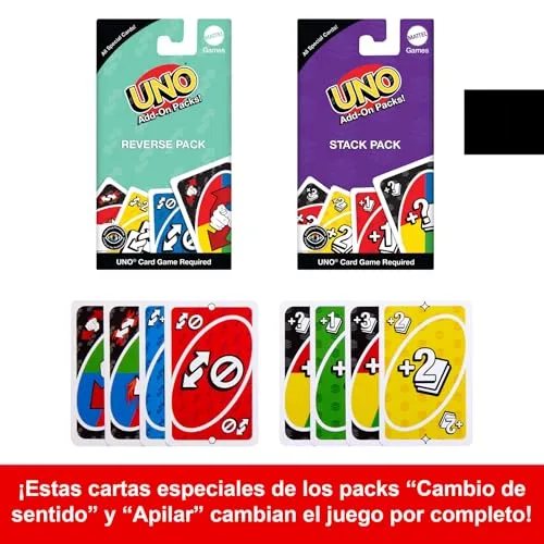 Mattel Games ▫️ UNO - Jogo de cartas com 2 pacotes extra e caixa metálica 3