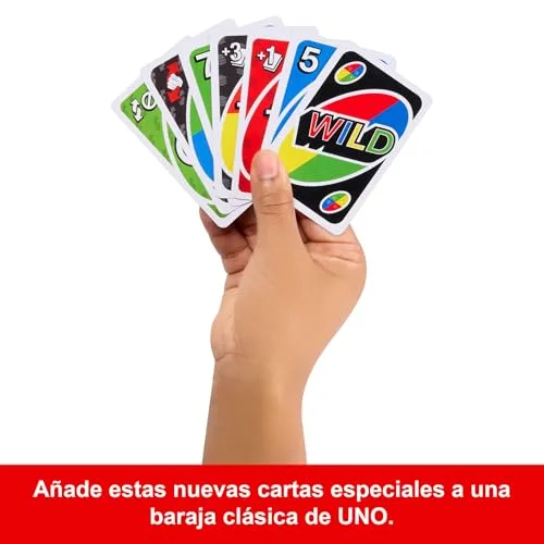 Mattel Games ▫️ UNO - Jogo de cartas com 2 pacotes extra e caixa metálica 4