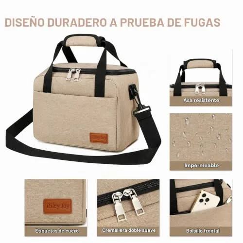 Riley Joy ▫️ Saco térmico portátil para piquenique de 8,5 L, impermeável, com isolamento térmico e alça ajustável, saco térmico dobrável para crianças e adultos 2