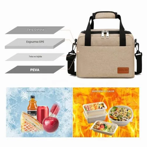 Riley Joy ▫️ Saco térmico portátil para piquenique de 8,5 L, impermeável, com isolamento térmico e alça ajustável, saco térmico dobrável para crianças e adultos 4