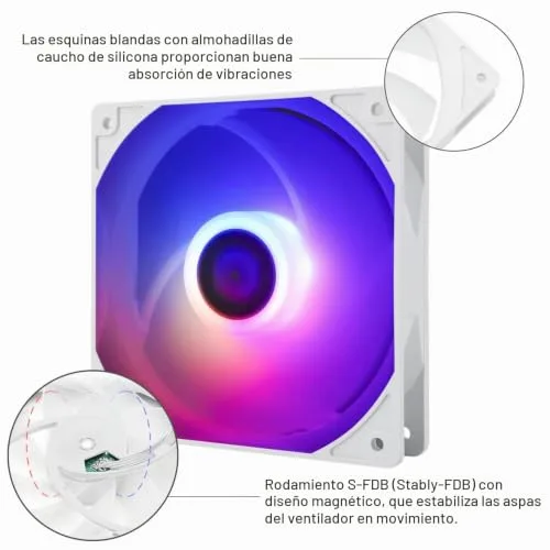 Thermalright ▫️ Ventilador de CPU TL-C12CW-S X5 de 120 mm ARGB, ventilador silencioso de refrigeração para caixa com PWM e rolamentos S-FDB, velocidade de rotação até 1550 rpm, ventilador para PC, embalagem de 4