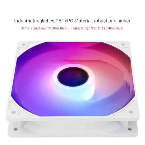 Thermalright ▫️ Ventilador de CPU TL-C12CW-S X5 de 120 mm ARGB, ventilador silencioso de refrigeração para caixa com PWM e rolamentos S-FDB, velocidade de rotação até 1550 rpm, ventilador para PC, embalagem de 5