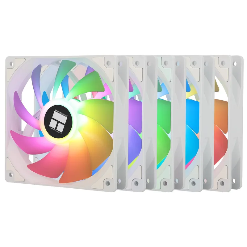 Thermalright ▫️ Ventilador de CPU TL-C12CW-S X5 de 120 mm ARGB, ventilador silencioso de refrigeração para caixa com PWM e rolamentos S-FDB, velocidade de rotação até 1550 rpm, ventilador para PC, embalagem de
