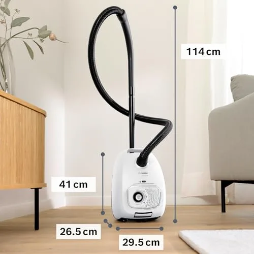 Bosch ▫️ Aspirador com saco, Série 4, saco de pó de grande capacidade, bocal para fendas e estofos, branco, BGB41WH1 2
