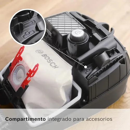 Bosch ▫️ Aspirador com saco, Série 4, saco de pó de grande capacidade, bocal para fendas e estofos, branco, BGB41WH1 5