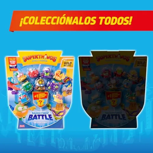 SUPERTHINGS RIVALS OF KABOOM ▫️ SUPERTHINGS KAZOOM Power Battle – Embalagem de 10. Contém 10 SuperThings (inclui 1 figura surpresa e 1 capitão dourado). Embalagem 1 de 2 6