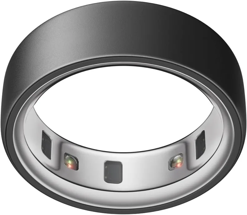 OURA Ring 4 Anel Inteligente - Stealth - Tamanho 8 | Descubra o seu tamanho com o Kit de Medição do Ring 4 | Monitoriza o sono, a frequência cardíaca, o stress e muito mais - até 8 dias de autonomia