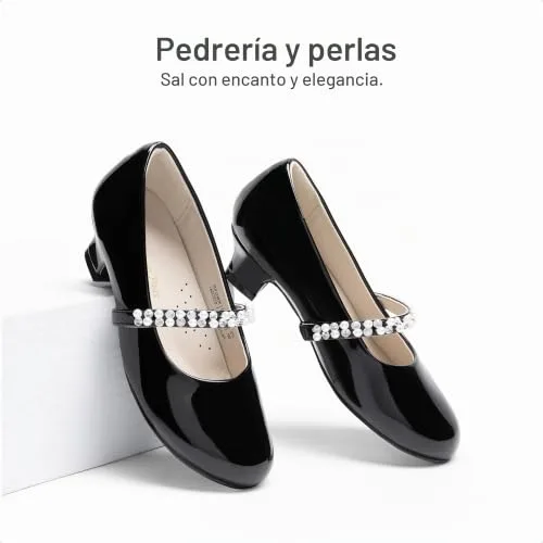 DREAM PAIRS ▫️ Sapatos Mary Jane com tira, sapatos rasos, sapatilhas de bailarina, sapatos de princesa, sapatos para casamento 4